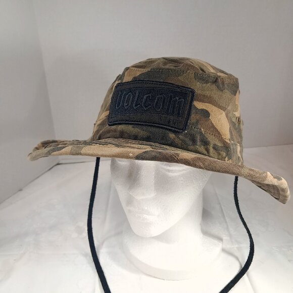Volcom Stone Bucket Boonie Hat Camo Camouflage fishing Camp Hike Boat sun O/s - Picture 1 of 13